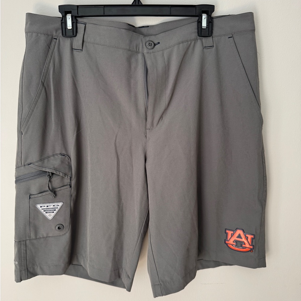 Columbia PFG Auburn Tigers Gray Men's Performance Shorts